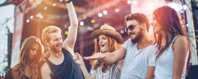 Ein Rock Festival mit Freunden